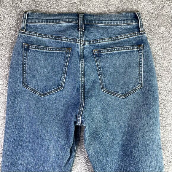 J. Crew Factory Jeans Women's 26 Blue Crop Flare High Rise Button Fly AW389 - Picture 4 of 11